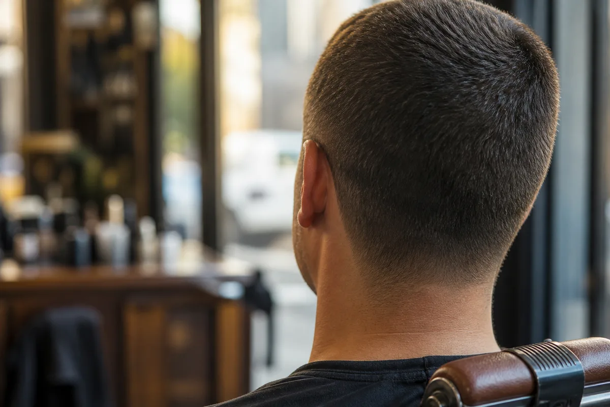 Buzz cut mi-long : la coupe tondue qui garde de la matière