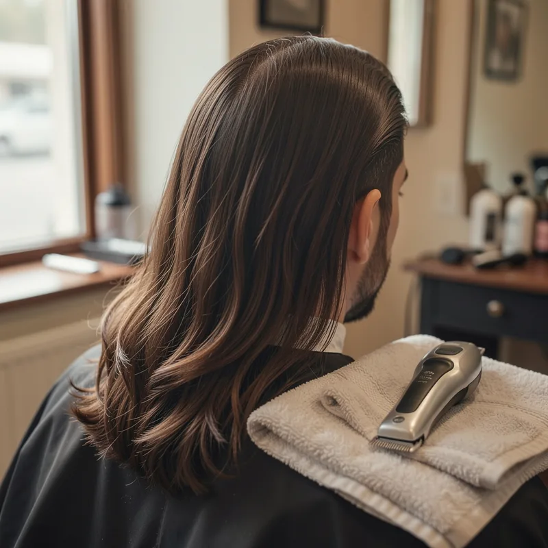 Contour cheveux long homme : entretenir nuque et tempes nettes